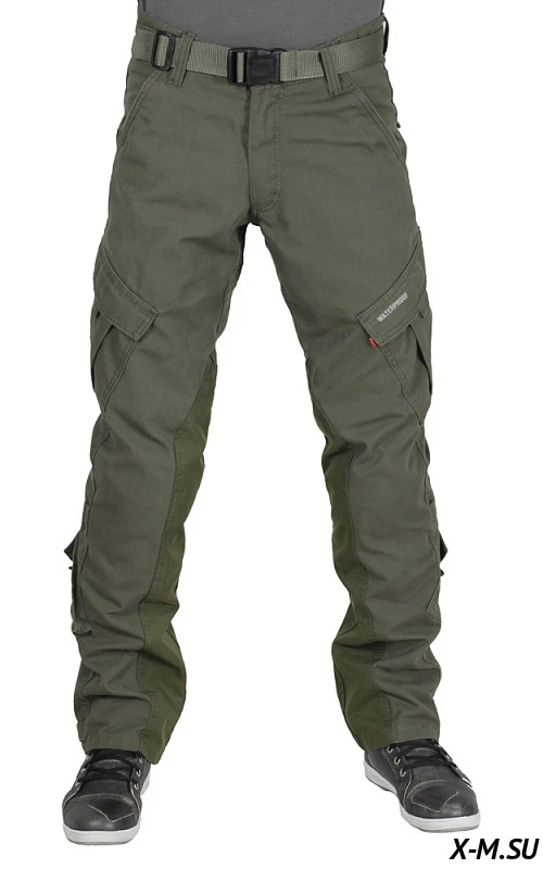 Мотоштаны мужские INFLAME CARGO WATERPROOF, цвет олива (хаки) Мотоштаны мужские INFLAME CARGO WATERPROOF, цвет олива (хаки)