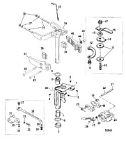 Поворотный кронштейн 4-Х ТАКТНОГО ПЛМ MERCURY F15 Серийный номер от 9973100 до 0P016999